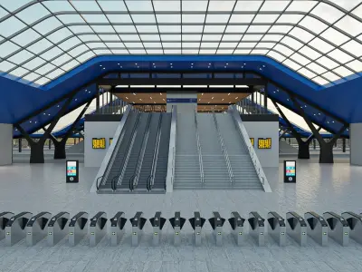 Central train station 03  purchase 3D model