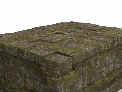 set architecture pillar 02  3D model