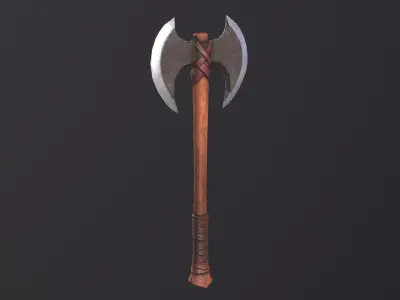 Axe Fleshsplitter Low-poly 3D model