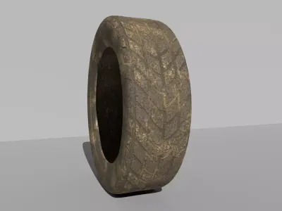 MUDDY TYRE Low-poly 3D model purchase