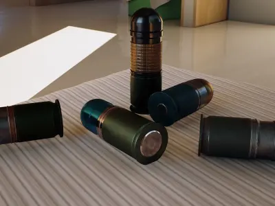 40mm grenades pack with max file and UE4 project Low-poly 3D model