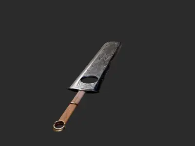 Hollow sword Low-poly 3D model
