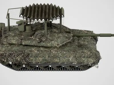 Lowpoly T-90M War in Ukraine Edition Russian Main Battle Tank Low-poly 3D model