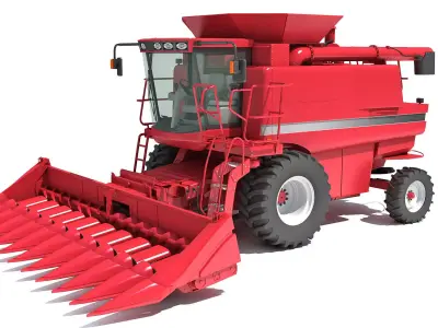 Combine harvester 3D model 24