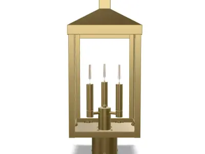 Livex Lighting Nyack  Antique Brass Transitional Outdoor Light  Low-poly 3D model