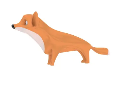 Fox Toy Free low-poly 3D model
