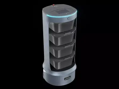 Modern Restaurant Robot Low-poly 3D model