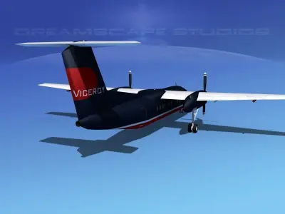 Dehaviland DHC-8 100 Air Viceroy 3D model