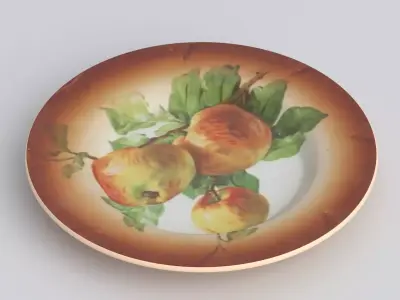 Antique and vintage plate v9 3D model