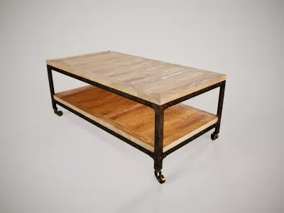 Coffee Table Steampunk - Industrial - Loft Style Low-poly 3D model