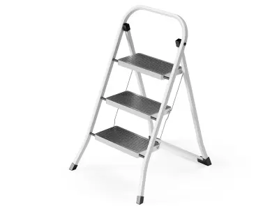 3-Step Metal Stepladder Low-poly 3D model