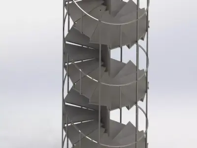 Spiral staircase 3D model purchase