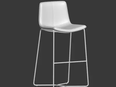 Slope Leather Bar Counter Stools West elm 3D model
