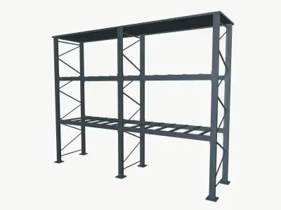 Industrial rack 3D model