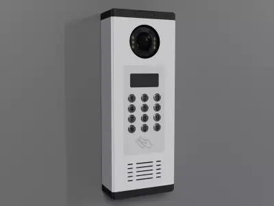 Modern Video Intercom Doorbell System - RFID Access Control 3D model