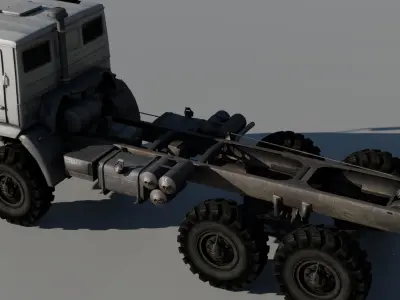 Truck scanned  Low-poly 3D model