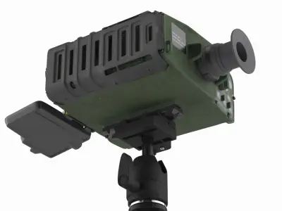 Battlefield Laser Rangefinder Tripod Green 3D model