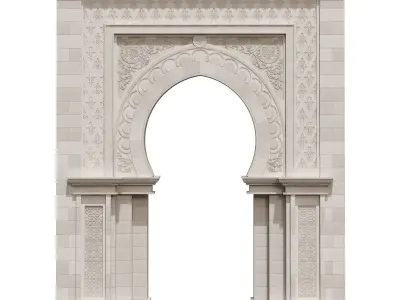Moroccan Islamic Arch set 381 Low-poly 3D model