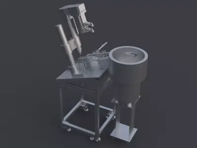 L-type iron fully automatic tapping machine circuit pin tapping 3D model