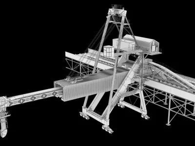 Ship loader for coal 3D model