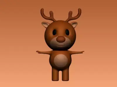 Cartoon Deer 3D model purchase