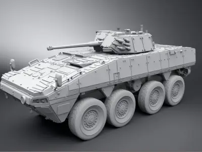 KTO Rosomak Scale model  3D print model