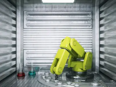 Industrial Machine in Laboratory Low-poly 3D model