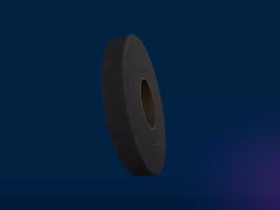 Soviet Cloth Tape Roll Low-poly 3D model