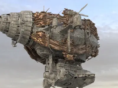 Great Gilgamesh Kings airship 1 3D model