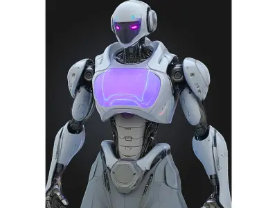 Advanced Humanoid Robot Low-poly 3D model