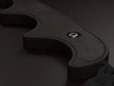 Cleaver Meat Knife Old 3D model
