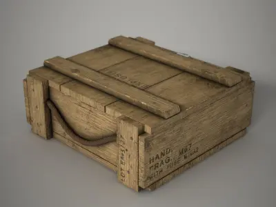 Grenade Crate M67 Low-poly 3D model
