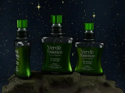 Verde Essence Perfume Bottle 3D Model  3D model