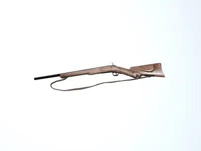 Antique Walnut Shotgun - High Detail 3D Model 3D model