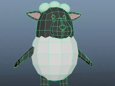 Sheep Stylized Low-poly 3D model