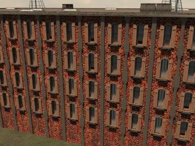 Brick buildind Apartment  3D model