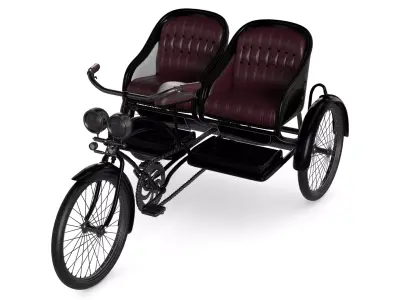 2person Classic Tricycle 3D model buy
