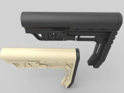 Mission first minimalist stock Low-poly 3D model