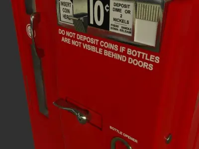Coca Cola Vendo 81 vending machine PBR  Low-poly 3D model