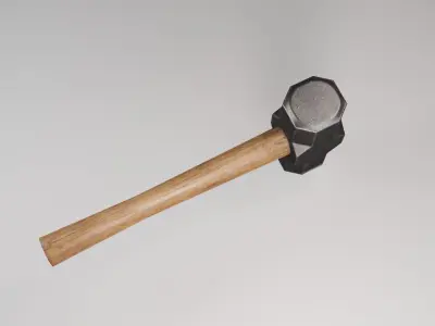 Sledgehammer  Low-poly 3D model