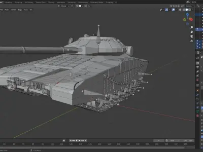 Low Poly Tank military Free 3D model
