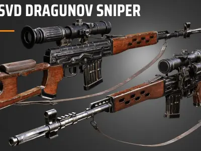 SVD Dragunov sniper 3D model
