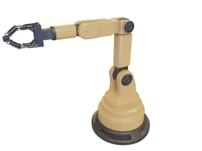 Industrial robot arm Low-poly 3D model buy