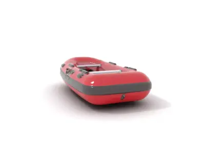 Red Inflatable Boat model pack Low-poly 3D model