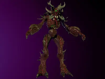 Demon Insect Low-poly 3D model
