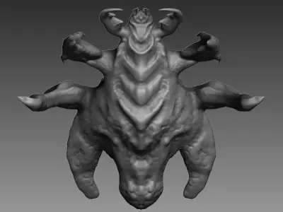Highpoly Alien insect Free 3D model
