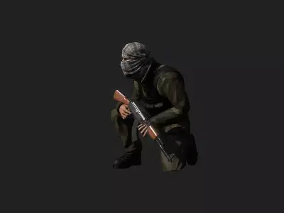 Civil Fighter Low-poly 3D model