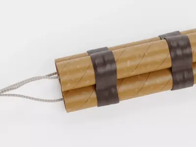 Dynamite V5 - Taped Explosive TNT Bundle 3D model