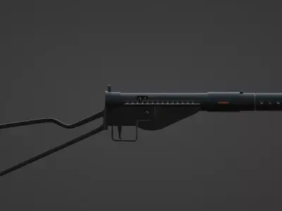 WW2 Sten MK 2 - Game Ready Low-poly 3D model