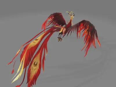 Phoenix Fire Low-poly 3D model
